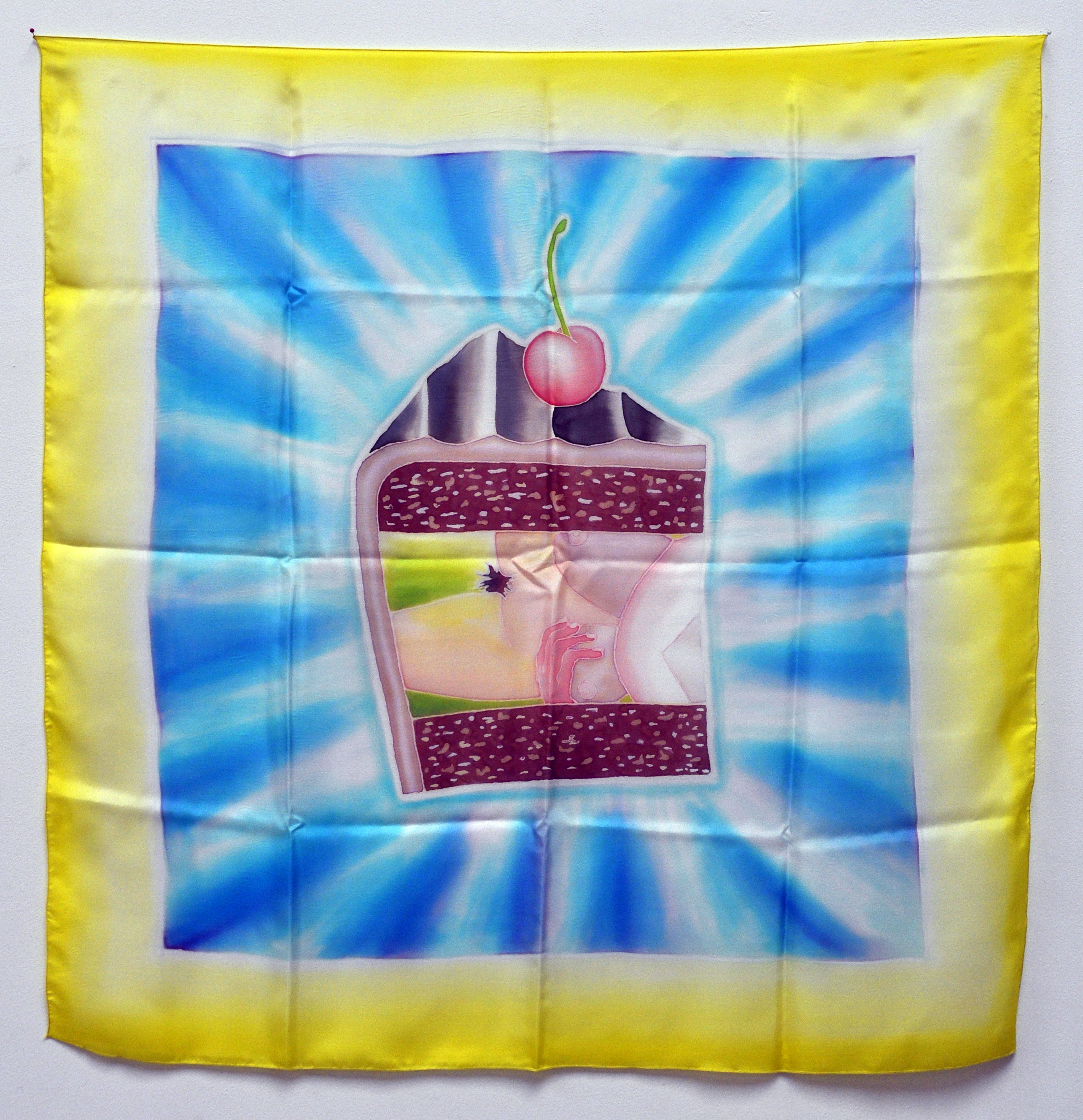 Jérémie Paul, Otto Cake, peinture sur soie.