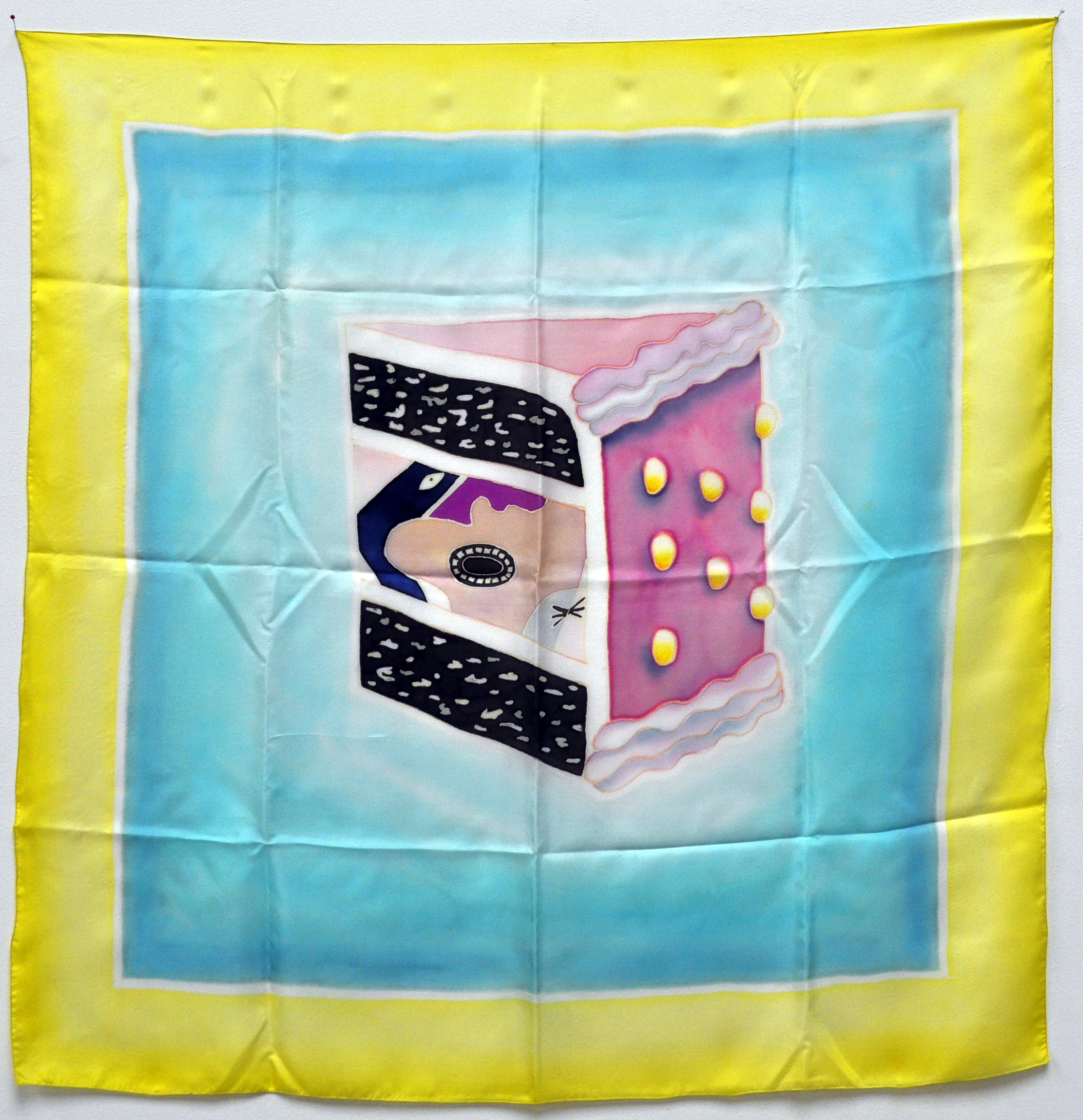 Jérémie Paul, Picasso Cake, peinture sur soie.