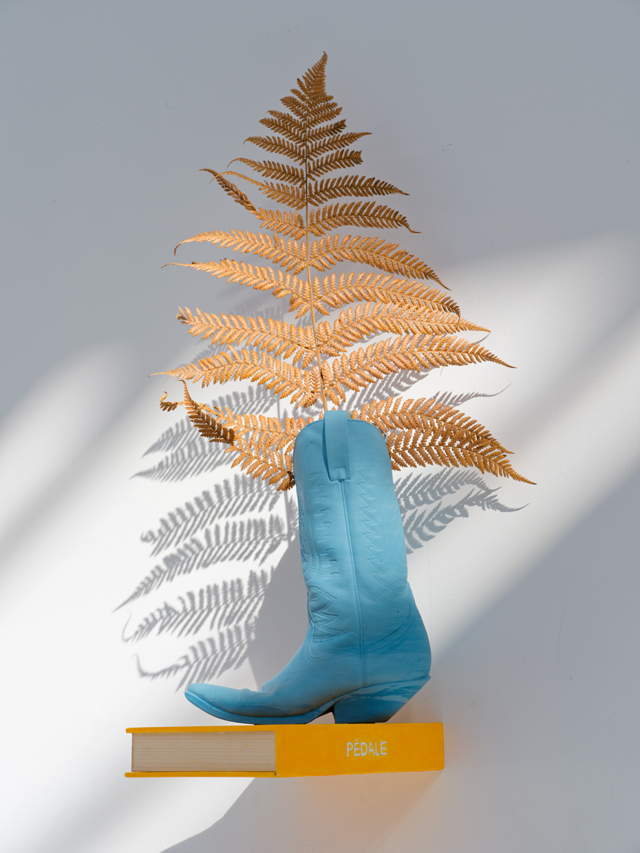 Jérémie Paul, Santiags, porcelaine et livres, 2025